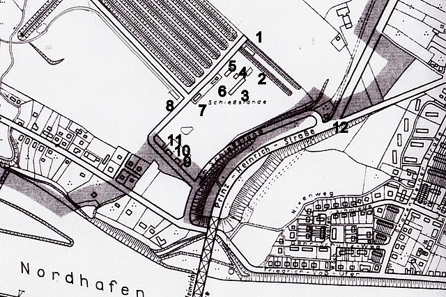 Lageplan der Baracken