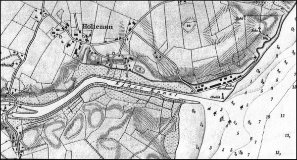 Holtenau und der Eiderkanal im Jahre 1881