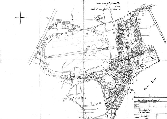 Lageplan des Marinefliegerhorstes