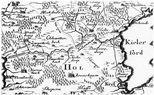 Karte der Levensau