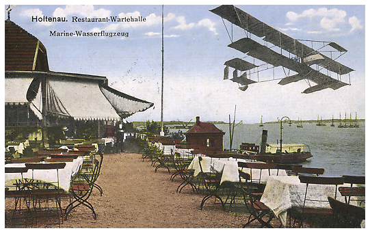 Wartehalle und
        Flugzeug